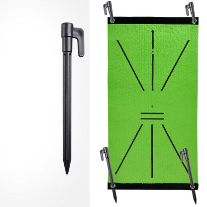 Golf Swing Practice Mat with Impact Feedback and Rubber Grip Base