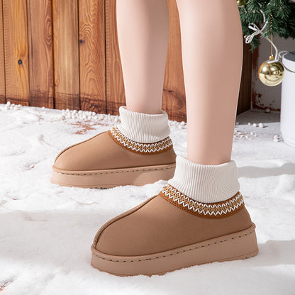 VelvetSnow Booties - Winter Plush Ankle Boots