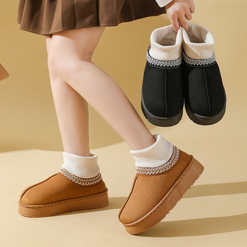 VelvetSnow Booties - Winter Plush Ankle Boots