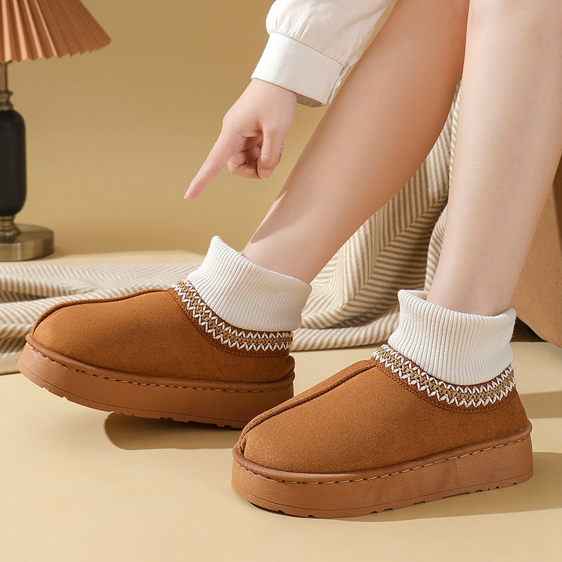 VelvetSnow Booties - Winter Plush Ankle Boots