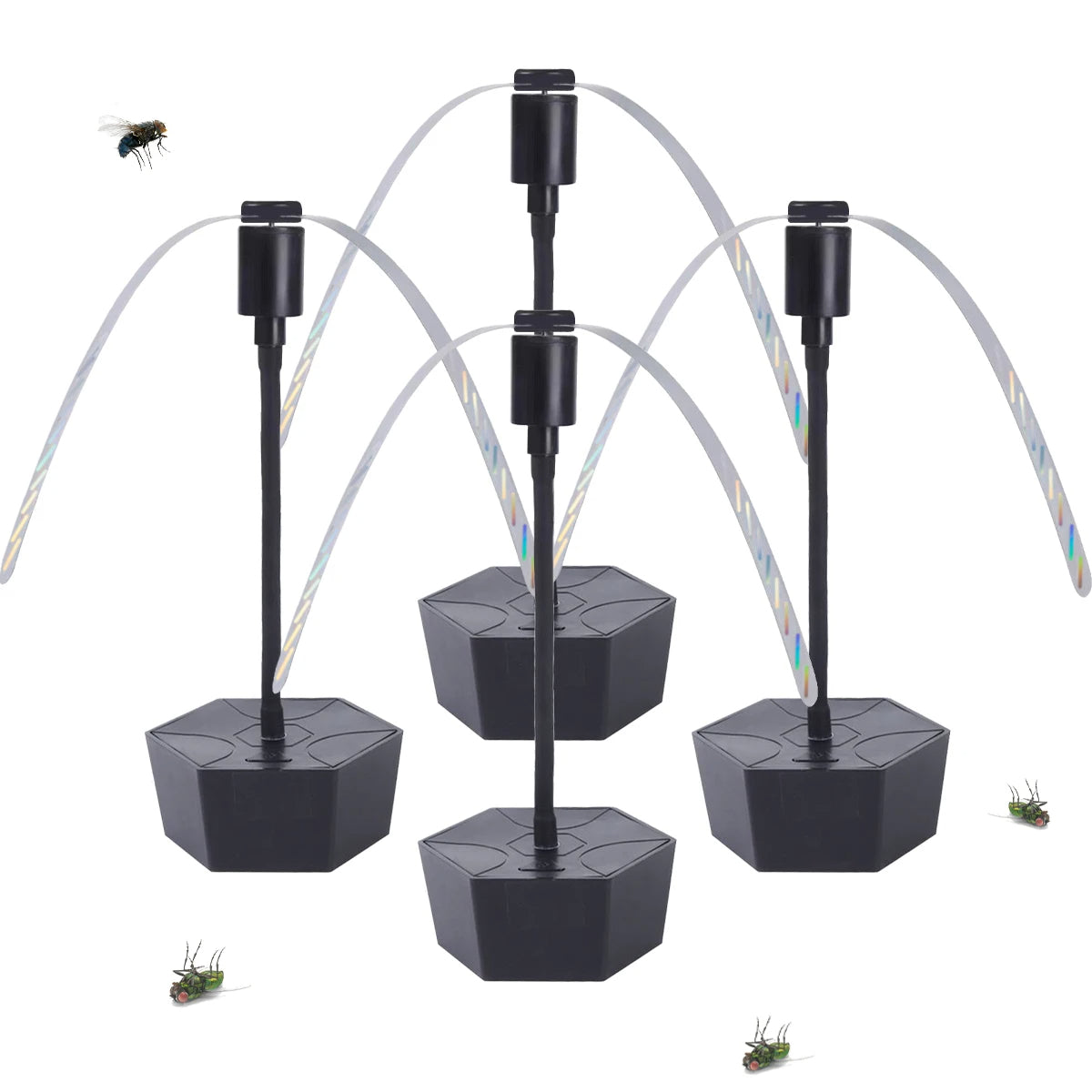 Tabletop Fly Deterrent Fan with Dual Power and Retractable Design