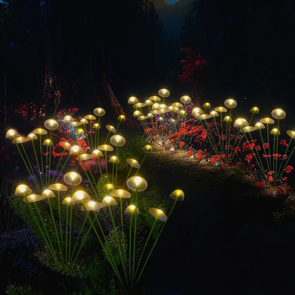 Solar Garden Light with Swaying Jellyfish Head and Dual Lighting Modes, 6 LEDs