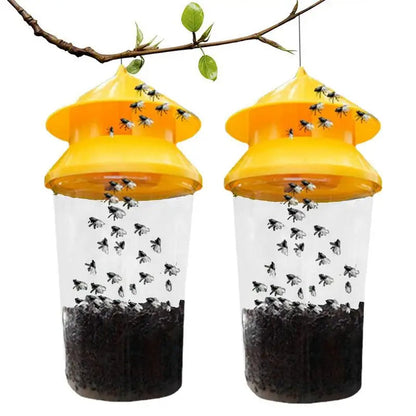 Hanging Fly Trap with Water Bait System, 2-Pack Reusable