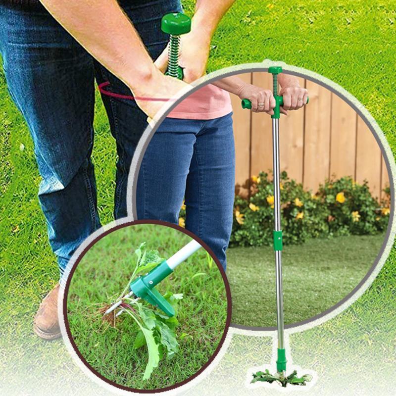 Standing Weed Puller with Three Steel Claws and Foot Pedal