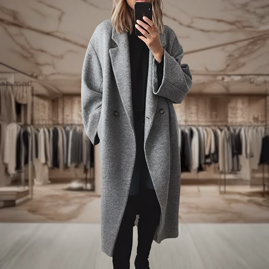 Women’s Double Breasted Wool Overcoat | Diana