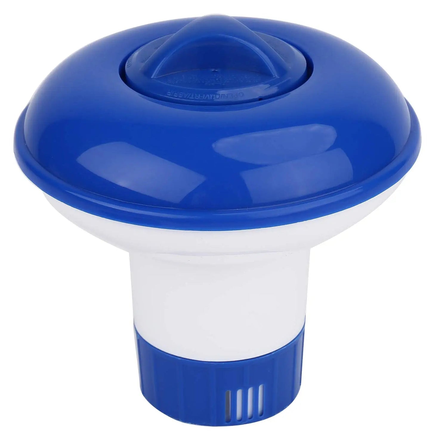 Chlorine Floater with Adjustable Vents and Twist Lock Cover for Pools