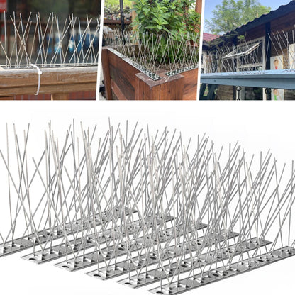 Bird Spike Strips with Stainless Steel Rods and Flexible Installation for Ledges