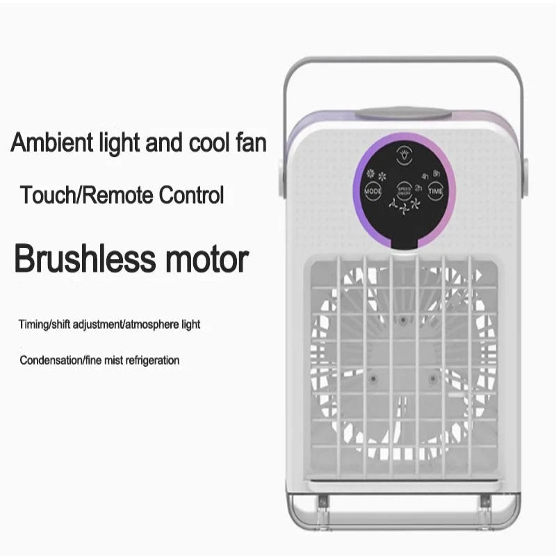 Mist Fan with Touchscreen Control and Three Speed Settings, Adjustable Angle