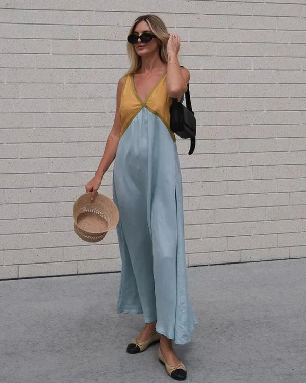 Iris V-Neck Colorblock Dress