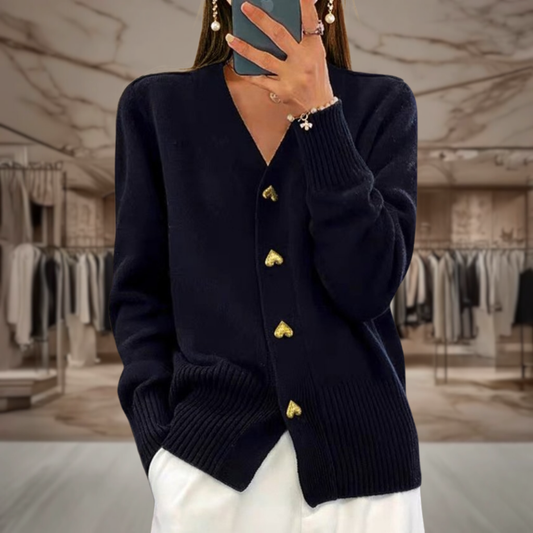 Women’s Cashmere Button Front Cardigan | Cleo