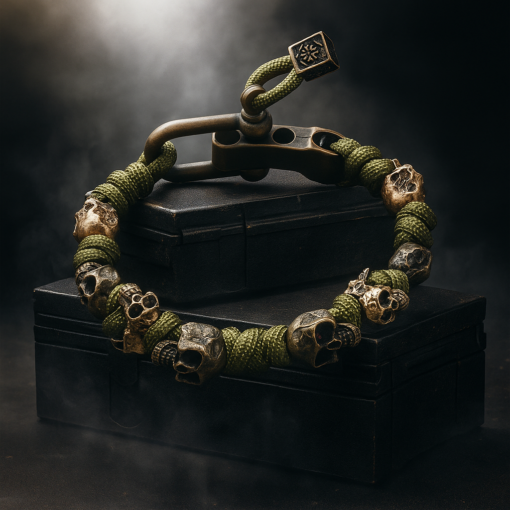 Raven Gothic Skull Bracelet