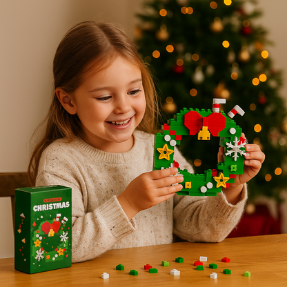 Block Assembly Christmas Figures with Snap Together Pieces and Step Instructions