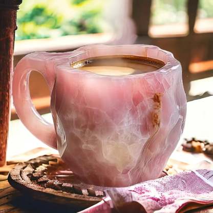 Mineral Crystal Mug with Insulating Walls and Natural Patterns, 350-450ml