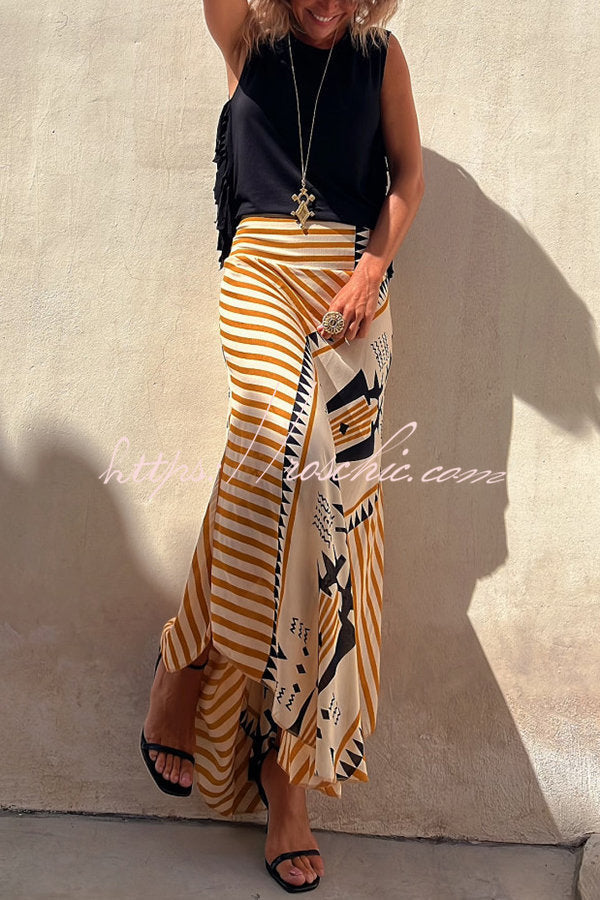 Siena Geometric Maxi Skirt