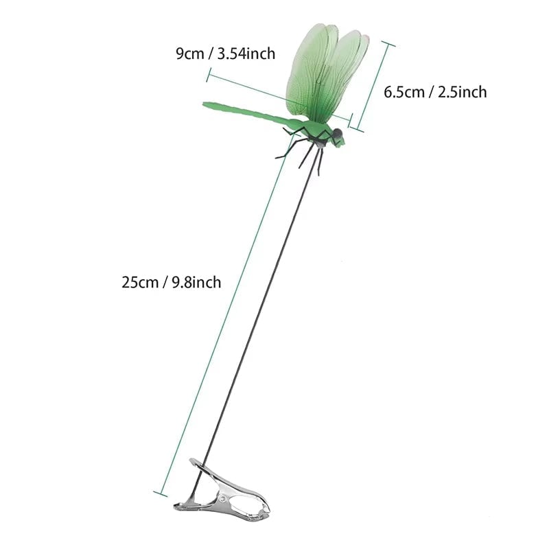 Dragonfly Clip with Metal Fastener and 3D Printed Wings for Mosquito Deterrence