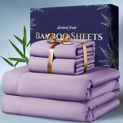 Bamboo Blend Sheet Set with Moisture Wicking and Deep Pocket Fit, Hypoallergenic