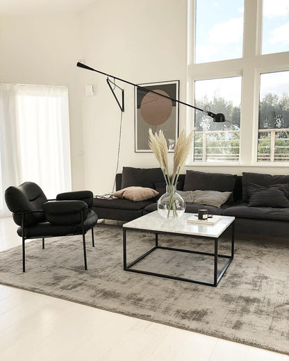 Adjustable Wall Lamp with Extended Arm and Cast Iron Counterweight, Hardwired