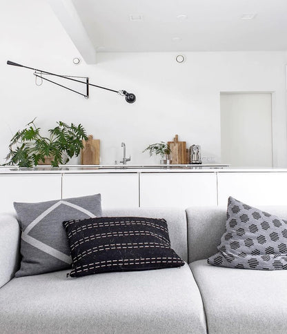 Adjustable Wall Lamp with Extended Arm and Cast Iron Counterweight, Hardwired