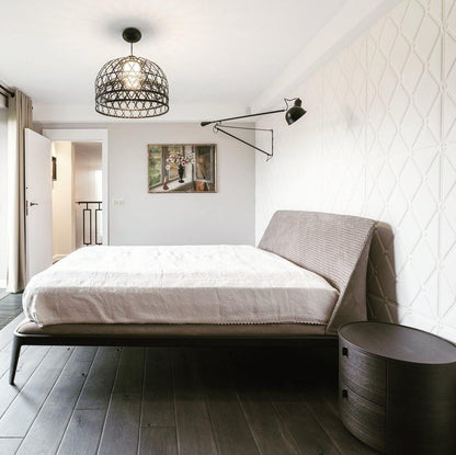Adjustable Wall Lamp with Extended Arm and Cast Iron Counterweight, Hardwired