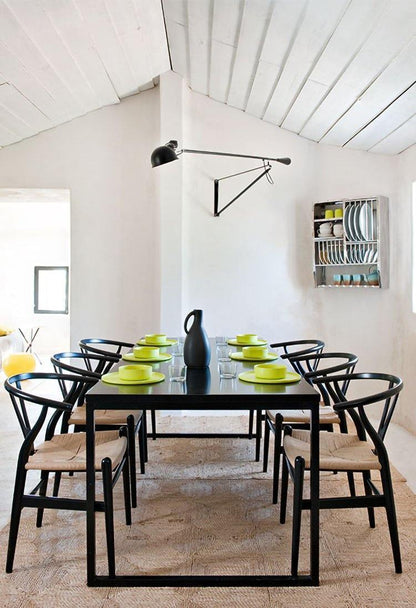 Adjustable Wall Lamp with Extended Arm and Cast Iron Counterweight, Hardwired