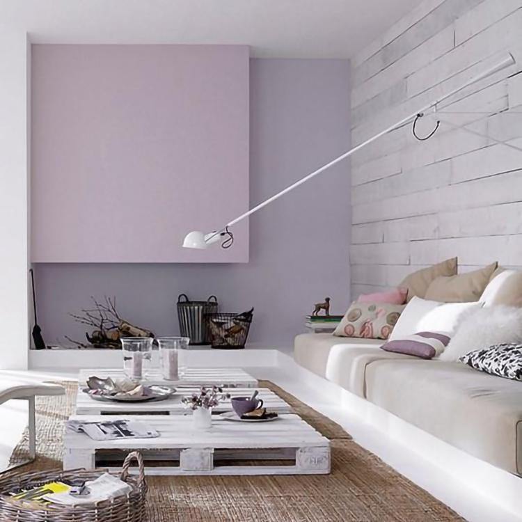 Adjustable Wall Lamp with Extended Arm and Cast Iron Counterweight, Hardwired