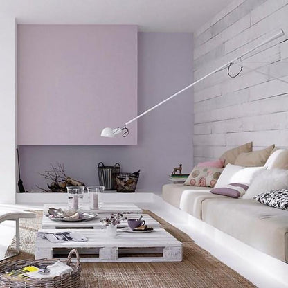 Adjustable Wall Lamp with Extended Arm and Cast Iron Counterweight, Hardwired