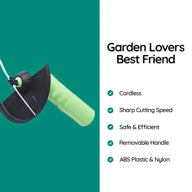 Cordless Grass Cutter with Adjustable Extension Pole and Rotating Blades