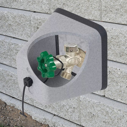 Outdoor Faucet Cover with Polystyrene Insulation and Hook Loop Straps