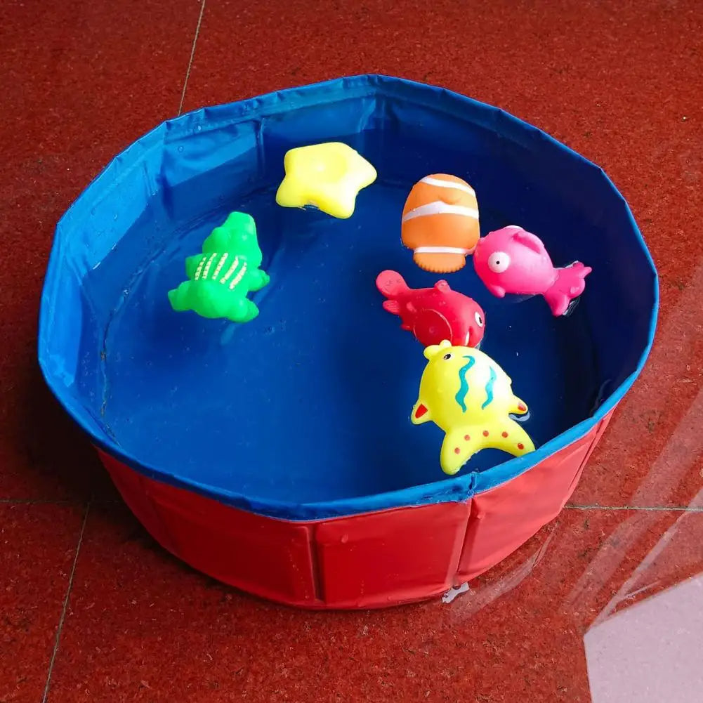 Portable Dog Bathing Pool with Composite Fabric and Quick Drain, 23.62in Diameter