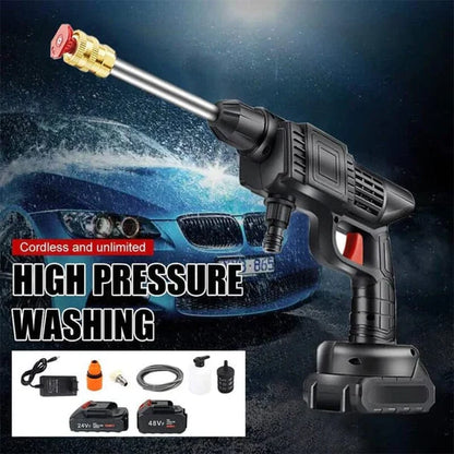 Portable Cordless Washer Spray with Dual Nozzles and 300W Motor