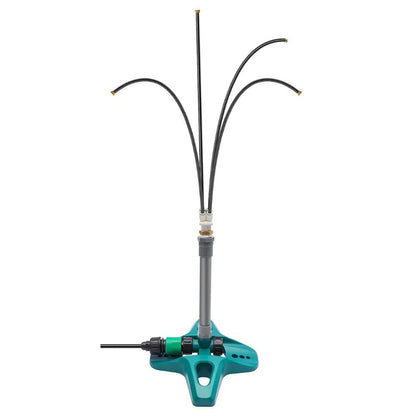 Portable Misting System with Adjustable Nozzle Heads and Garden Hose Connection