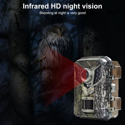 Motion Sensor Trail Camera with 16MP Photos and Infrared Night Vision, 32.8ft Detection