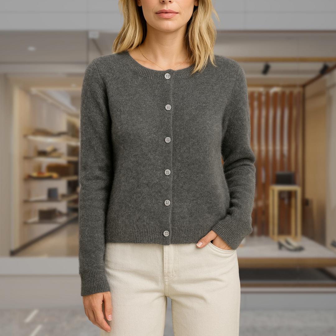 Women’s Cashmere Cardigan Button Up Sweater | Alexa
