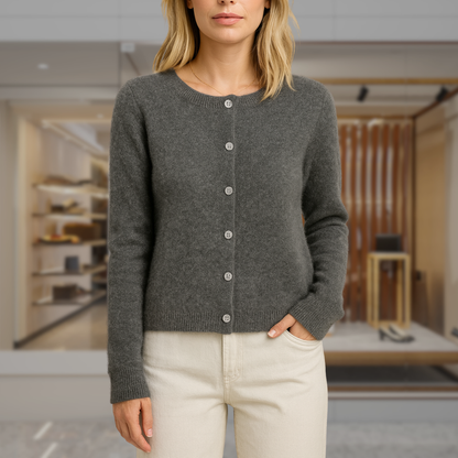 Women’s Cashmere Cardigan Button Up Sweater | Alexa