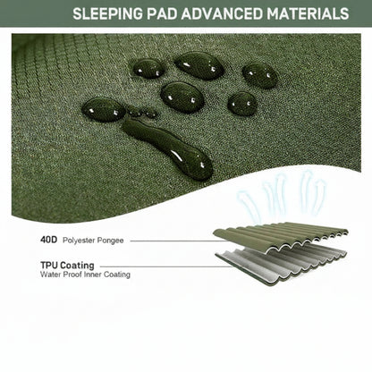 Inflatable Camping Mattress with Built In Foot Pump and Waterproof Fabric