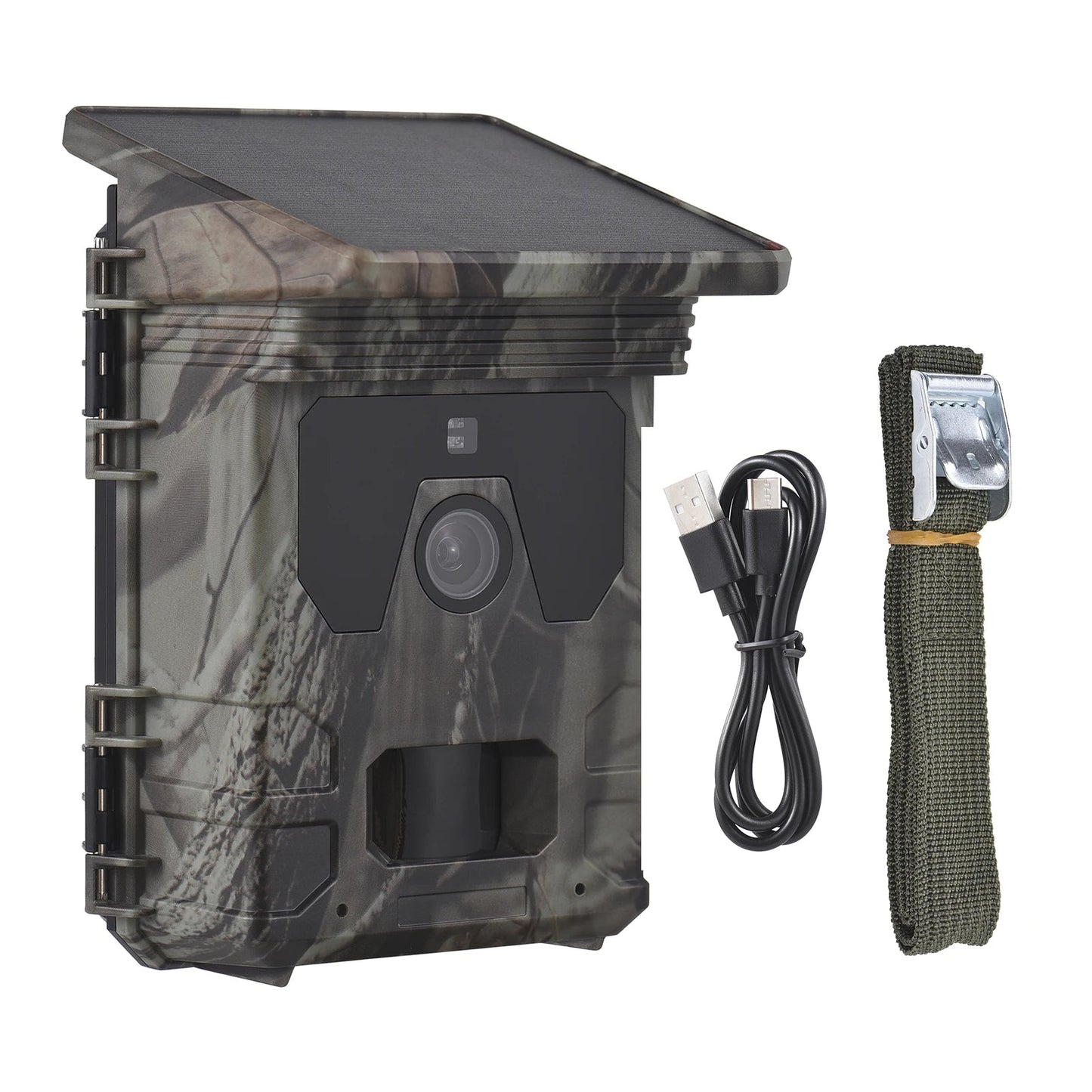 Wildlife Trail Camera with Solar Panel and 4K Video, 50MP Photos