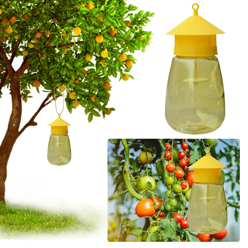 Fly Trap with Natural Scent Lure and Hanging Loop for Gardens