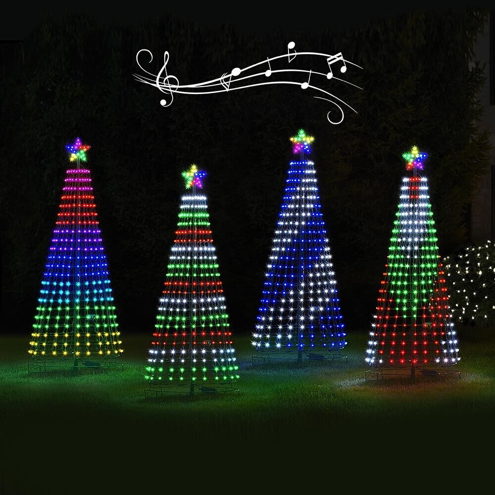 Outdoor Star String Lights with 150 Multicolor Bulbs and 12 Lighting Modes, 6.5ft