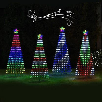 Outdoor Star String Lights with 150 Multicolor Bulbs and 12 Lighting Modes, 6.5ft