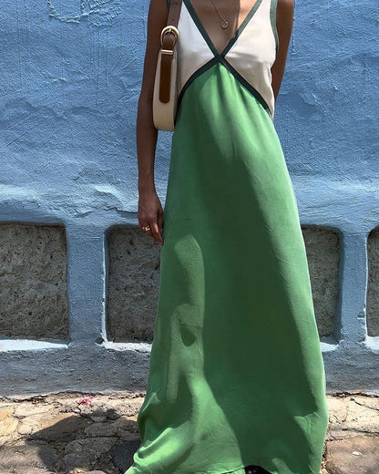 Iris V-Neck Colorblock Dress