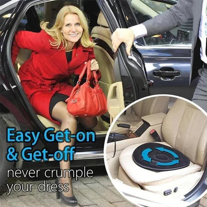 Swivel Seat Cushion with Memory Foam and Grip Base, 360 Degree Rotation