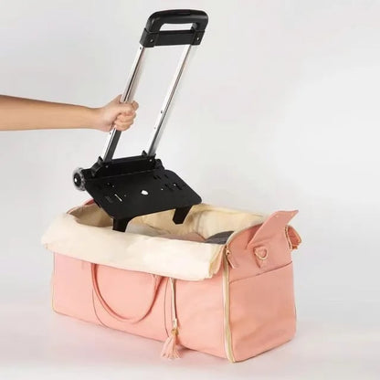 Carry On Travel Bag with Hanging Garment Zone and Shoe Compartment, 60 Liter