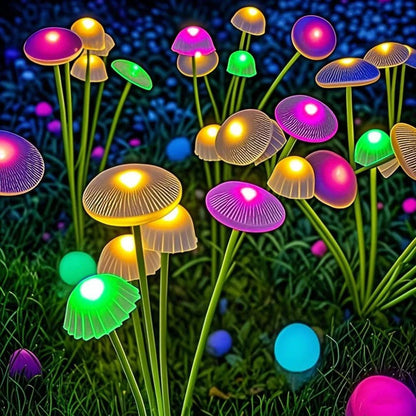 Solar Garden Light with Swaying Jellyfish Head and Dual Lighting Modes, 6 LEDs