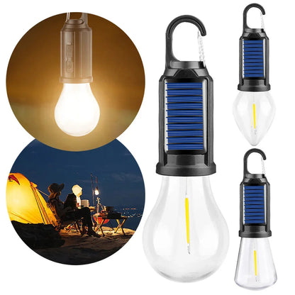 Camping Lantern with Solar Charging and Hanging Hook, 100 Lumens
