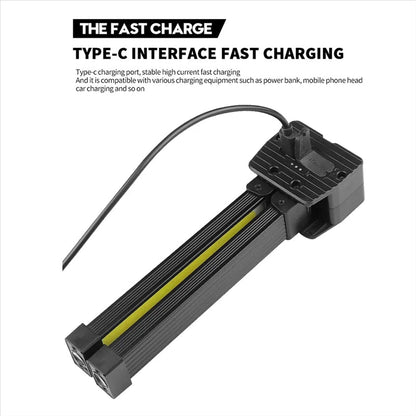 Foldable Work Light with 180-Degree Tilt Head and Seven Brightness Settings