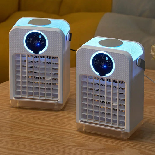 Mist Fan with Touchscreen Control and Three Speed Settings, Adjustable Angle