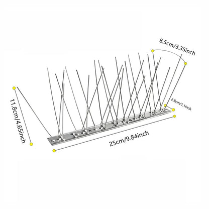 Bird Spike Strips with Stainless Steel Rods and Flexible Installation for Ledges