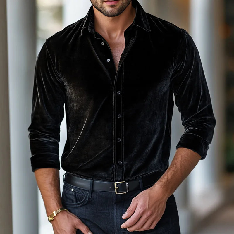 Vellano Luxe Velvet Shirt