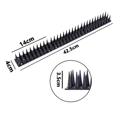 Bird Control Spikes with Stainless Steel Rods and Plastic Base, 10 Pack