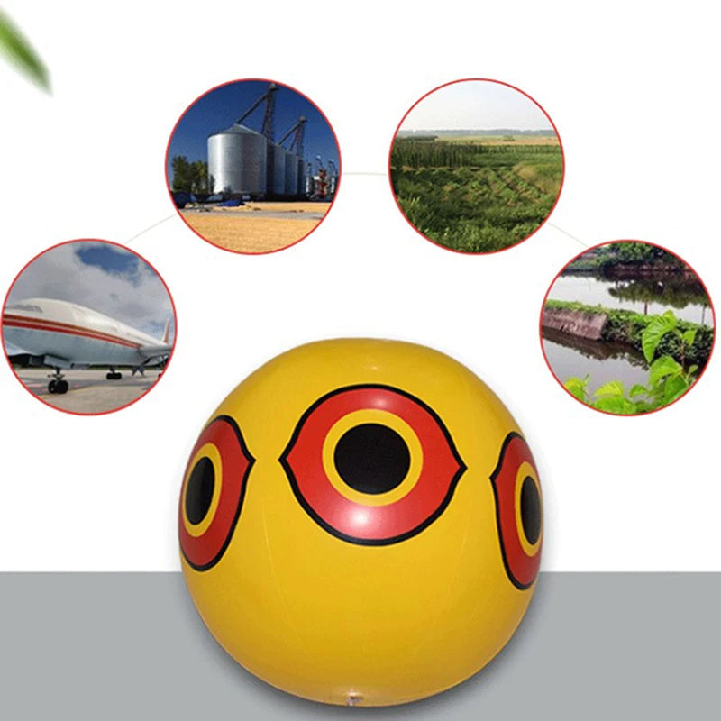 Bird Repeller Balloon with Reflective Sticker and Predator Eye Pattern for Gardens and Pools